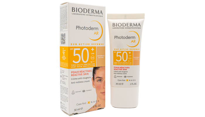 بهترین ضد آفتاب خارجی: ضدآفتاب رنگی فتودرم ای آر ضد قرمزی بایودرما ۳۰ میل